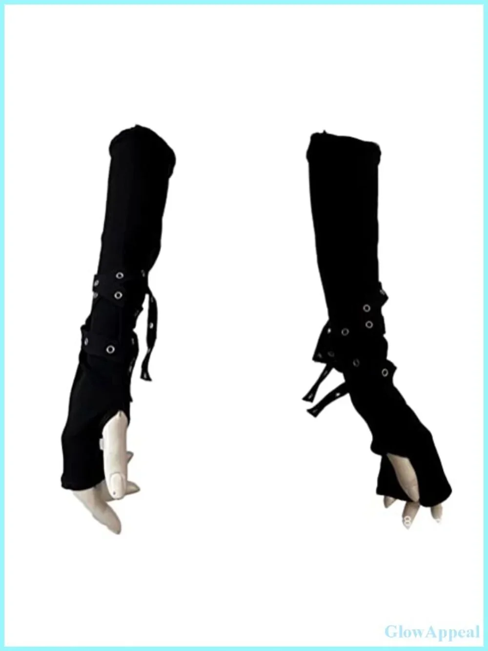Fingerless Elbow-Length Arm Warmers Punk Goth Grunge Gloves Women Men